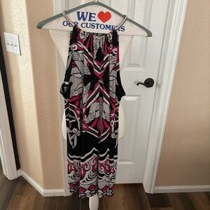 Source Unknown Black and Pink Geometric Dress